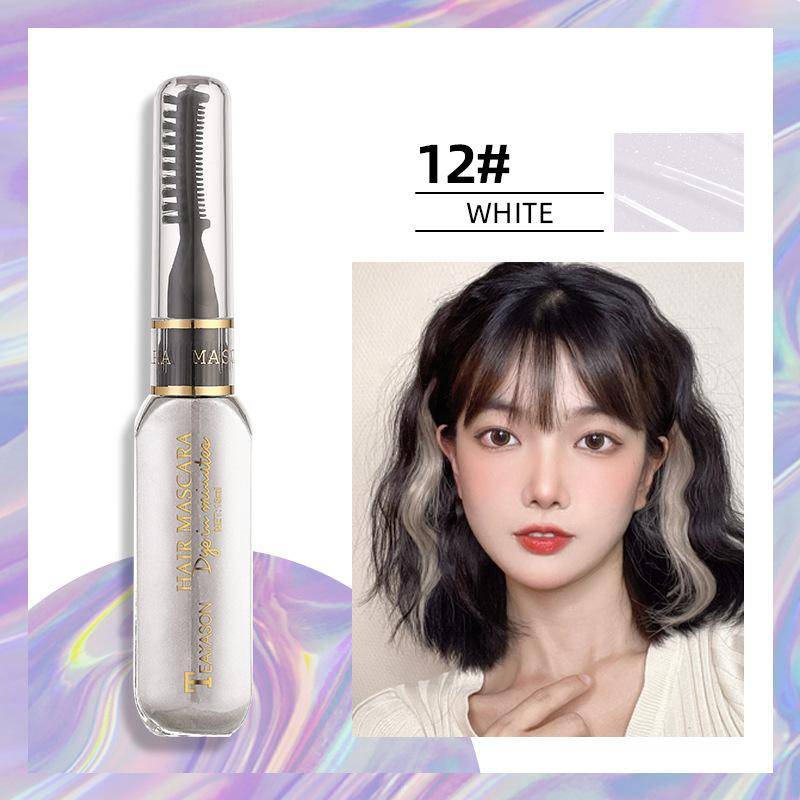 Einweg-Haarfärbemittel in 13 Farben, Mascara, praktische, zeitsparende Wimpernbürste, temporäre Haarfärbekosmetik 12# von Joom DACH