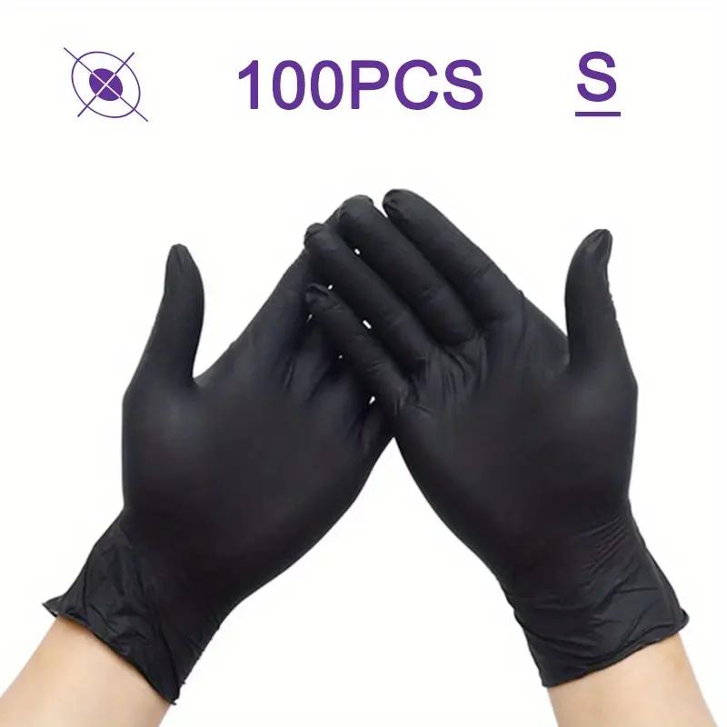 Einweghandschuhe im Paket, schwarze Nitrilhandschuhe, für Zuhause, Küche, Kochutensilien, Tattoo, Waschen, Auto, Haushaltsreinigung, Arbeitshandschuhe S-100PCS schwarz von Joom DACH