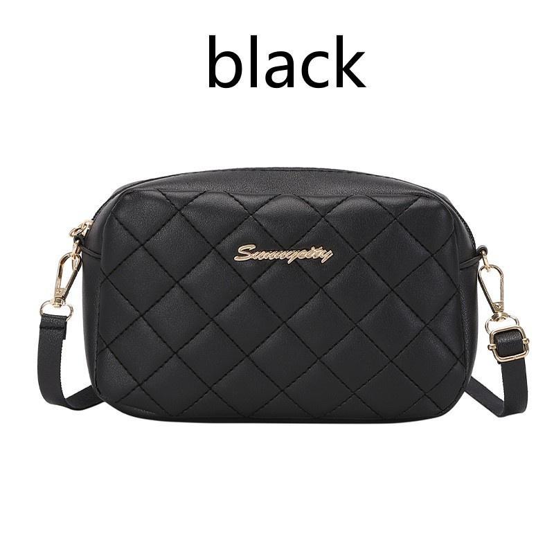 Einzelne Umhängetasche, Diamant-karierte Umhängetaschen, weibliche Umhängetasche, 5 Farben, bestickte Kamera-Geldbörse für Frauen One Size von Joom DACH