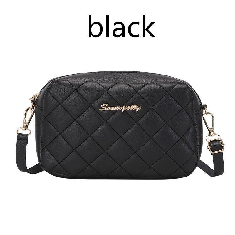 Einzelne Umhängetasche, Diamant-karierte Umhängetaschen, weibliche Umhängetasche, 5 Farben, bestickte Kamera-Geldbörse für Frauen One Size von Joom DACH