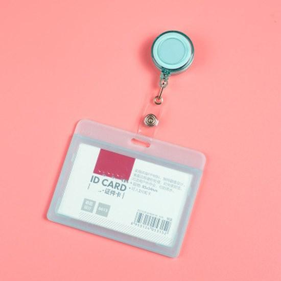 Einziehbarer transparenter Ausweishalter aus Kunststoff mit elastischem Clip, Ausweishalter, Kartenetui, Namensschild, Arbeitsausweis mit Ausweishalter von Joom DACH