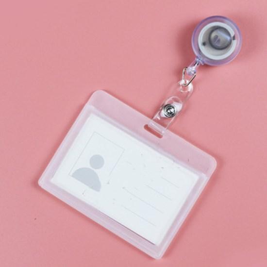 Einziehbarer transparenter Ausweishalter aus Kunststoff mit elastischem Clip, Ausweishalter, Kartenetui, Namensschild, Arbeitsausweis mit Ausweishalter von Joom DACH