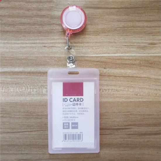 Einziehbarer transparenter Ausweishalter aus Kunststoff mit elastischem Clip, Ausweishalter, Kartenetui, Namensschild, Arbeitsausweis mit Ausweishalter von Joom DACH