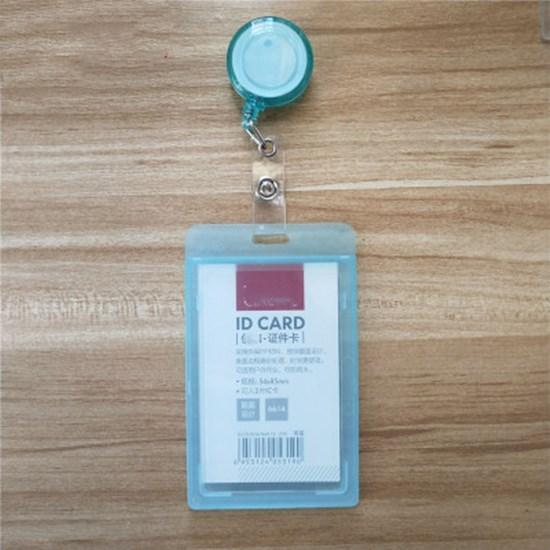 Einziehbarer transparenter Ausweishalter aus Kunststoff mit elastischem Clip, Ausweishalter, Kartenetui, Namensschild, Arbeitsausweis mit Ausweishalter von Joom DACH