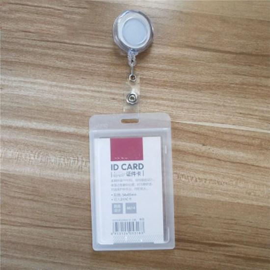 Einziehbarer transparenter Ausweishalter aus Kunststoff mit elastischem Clip, Ausweishalter, Kartenetui, Namensschild, Arbeitsausweis mit Ausweishalter von Joom DACH