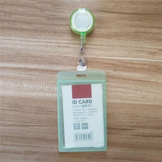 Einziehbarer transparenter Ausweishalter aus Kunststoff mit elastischem Clip, Ausweishalter, Kartenetui, Namensschild, Arbeitsausweis mit Ausweishalter von Joom DACH