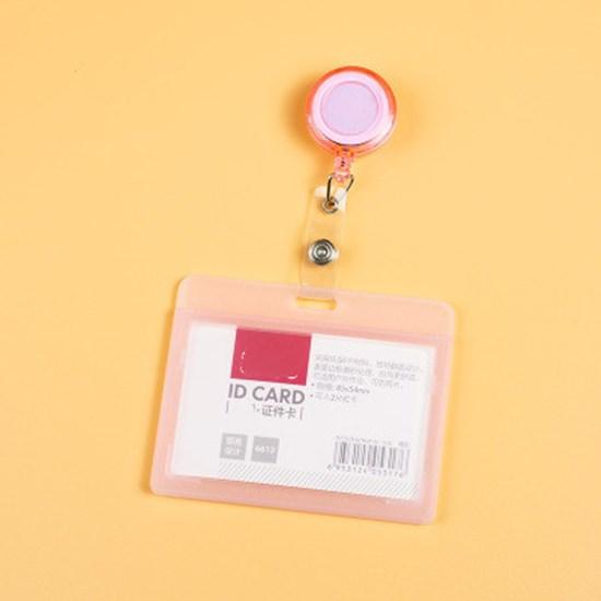 Einziehbarer transparenter Ausweishalter aus Kunststoff mit elastischem Clip, Ausweishalter, Kartenetui, Namensschild, Arbeitsausweis mit Ausweishalter von Joom DACH