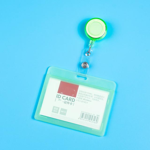 Einziehbarer transparenter Ausweishalter aus Kunststoff mit elastischem Clip, Ausweishalter, Kartenetui, Namensschild, Arbeitsausweis mit Ausweishalter von Joom DACH