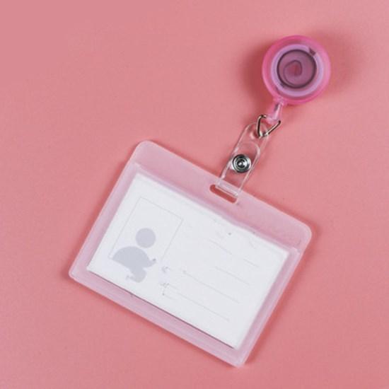 Einziehbarer transparenter Ausweishalter aus Kunststoff mit elastischem Clip, Ausweishalter, Kartenetui, Namensschild, Arbeitsausweis mit Ausweishalter von Joom DACH