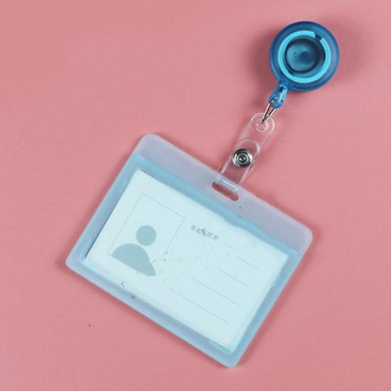 Einziehbarer transparenter Ausweishalter aus Kunststoff mit elastischem Clip, Ausweishalter, Kartenetui, Namensschild, Arbeitsausweis mit Ausweishalter von Joom DACH