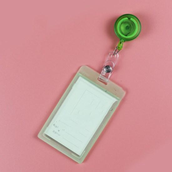 Einziehbarer transparenter Ausweishalter aus Kunststoff mit elastischem Clip, Ausweishalter, Kartenetui, Namensschild, Arbeitsausweis mit Ausweishalter von Joom DACH