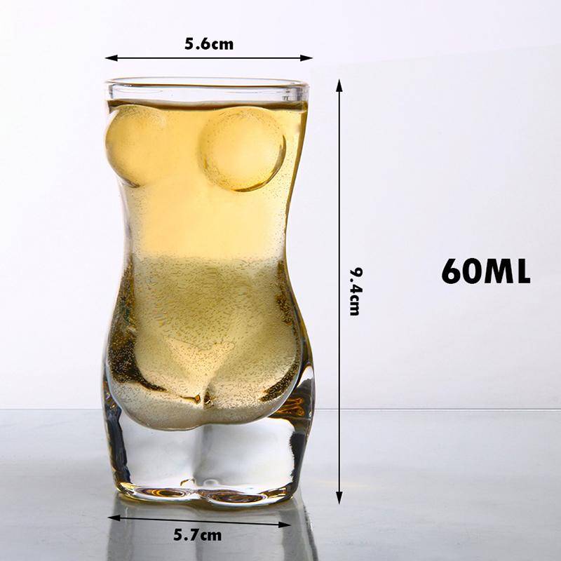 Einzigartiger Bierbecher, lustiges Weinglas, Whisky-Wodka-Schnapsgläser, Bar-Cocktail-Glas 5.7*9.4*5.6cm von Joom DACH