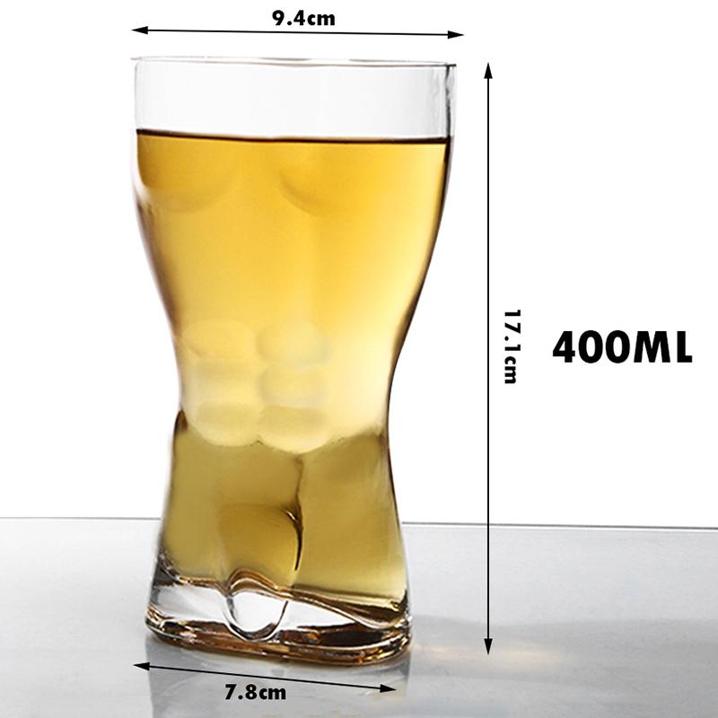 Einzigartiger Bierbecher, lustiges Weinglas, Whisky-Wodka-Schnapsgläser, Bar-Cocktail-Glas 7.8*17.1*9.4cm von Joom DACH