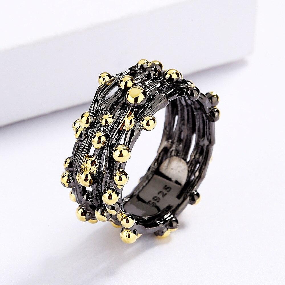 Einzigartiger gepunkteter schwarzer Goldring für Damen, mehrschichtiger Mode-Set-Ring, Ehering, Geburtstagsgeschenk 7 schwarz Einzigartiger gepunkteter schwarzer Goldring für Damen, mehrschichtiger Mode-Set-Ring, Ehering, Geburtstagsgeschenk 7 schwarz von Joom DACH