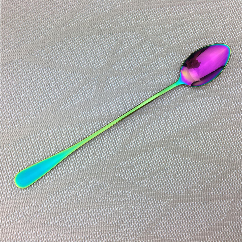 Eis Lange Griff Scoop Geschirr Set Bunte Geschirr Löffel Bar Löffel Saft Kaffee Rühren Besteck Set Küche Werkzeuge 1pc Long Spoon bunt von Joom DACH