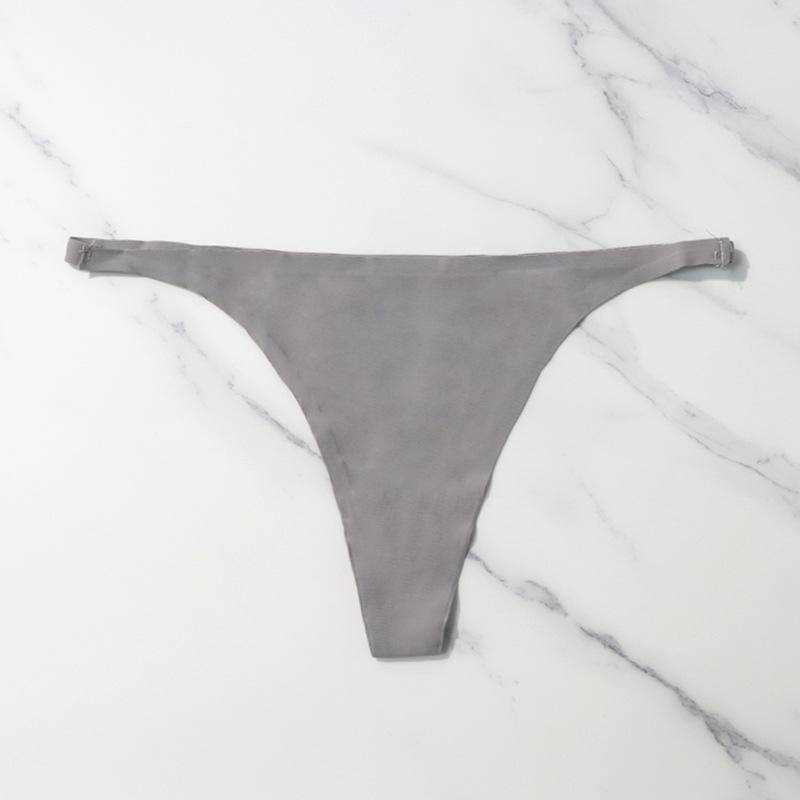Eis Seide Nahtlose Höschen Für Frauen Weiche Dünne Band Thongs Frau Satin Unterwäsche Weibliche Bikini Höschen String Tangas Mujer L grau von Joom DACH