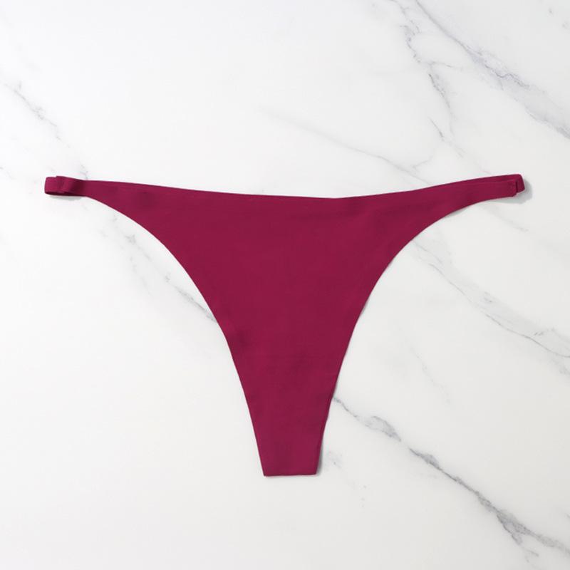 Eis Seide Nahtlose Höschen Für Frauen Weiche Dünne Band Thongs Frau Satin Unterwäsche Weibliche Bikini Höschen String Tangas Mujer L rot von Joom DACH