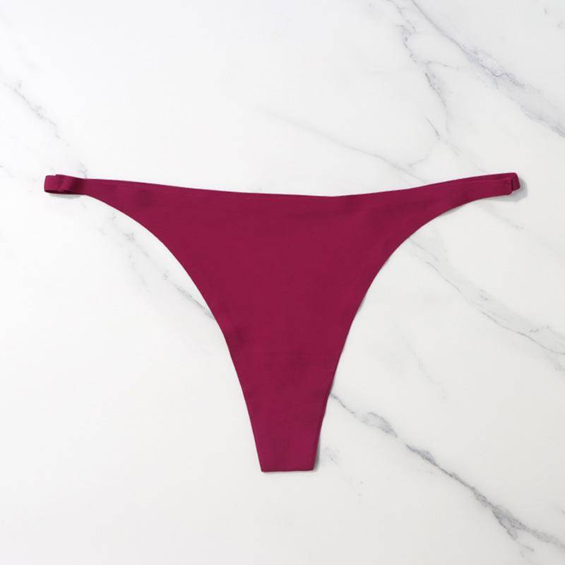 Eis Seide Nahtlose Höschen Für Frauen Weiche Dünne Band Thongs Frau Satin Unterwäsche Weibliche Bikini Höschen String Tangas Mujer L rot von Joom DACH