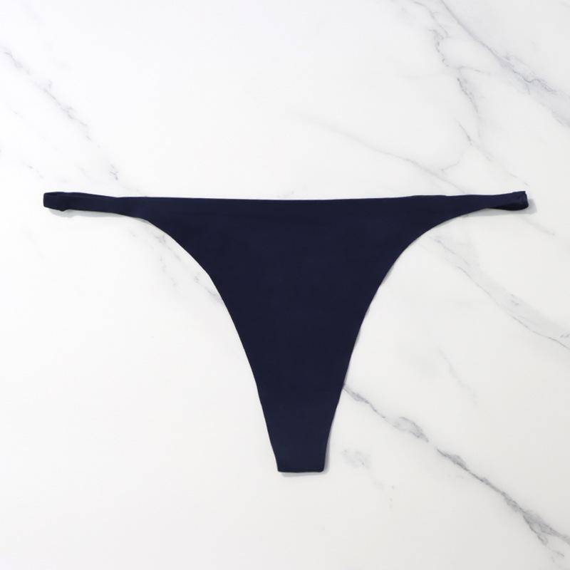 Eis Seide Nahtlose Höschen Für Frauen Weiche Dünne Band Thongs Frau Satin Unterwäsche Weibliche Bikini Höschen String Tangas Mujer L navy blau von Joom DACH