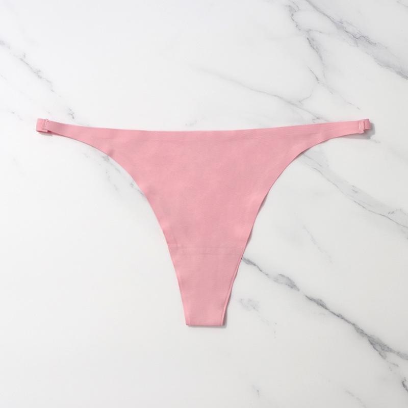 Eis Seide Nahtlose Höschen Für Frauen Weiche Dünne Band Thongs Frau Satin Unterwäsche Weibliche Bikini Höschen String Tangas Mujer L rosa von Joom DACH
