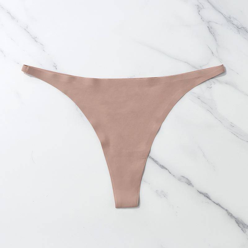 Eis Seide Nahtlose Höschen Für Frauen Weiche Dünne Band Thongs Frau Satin Unterwäsche Weibliche Bikini Höschen String Tangas Mujer M kaffeebraun von Joom DACH