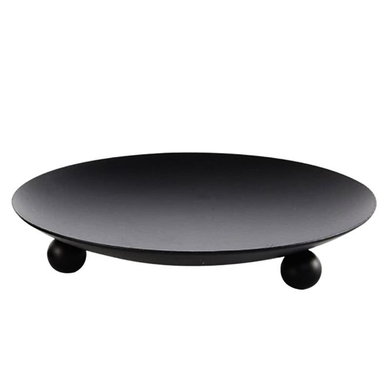 Eisen Schwarz Gold Kerzenhalter Tablett Basis Hochzeit Party Feiertag Bankett Dekorativer Kerzenhalter Kunst Geschenk Tasse Kerzen Zubehör schwarz von Joom DACH