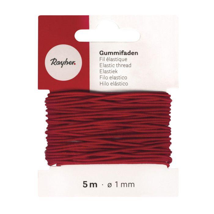 Elasticfaden - Rayher - Stretch Magic™ - Rot - ø 1 mm - 5 m Karte von Joom DACH