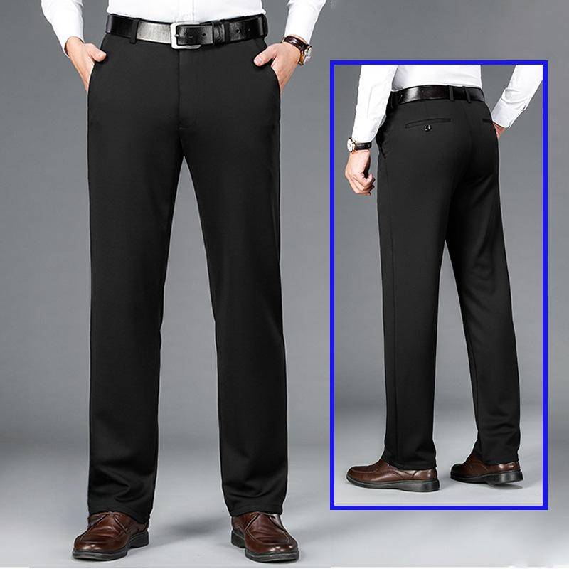 Elastische Herren Anzughose Dünne Gerade Hose Knitterfrei Bügelfrei Streetwear Herrenhose Business 40 schwarz Elastische Herren Anzughose Dünne Gerade Hose Knitterfrei Bügelfrei Streetwear Herrenhose Business 40 schwarz von Joom DACH