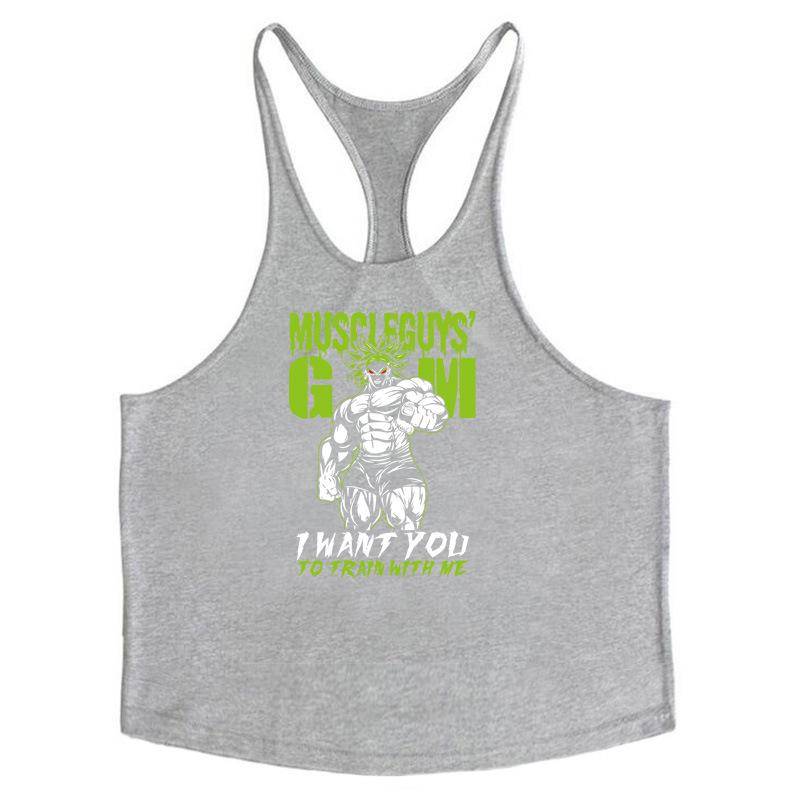 Elastische Sportweste aus Baumwolle für Herren in europäischer Größe für Fitness und Bodybuilding M graue von Joom DACH