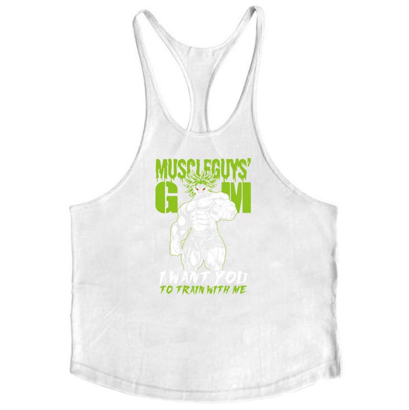 Elastische Sportweste aus Baumwolle für Herren in europäischer Größe für Fitness und Bodybuilding XL weiß von Joom DACH