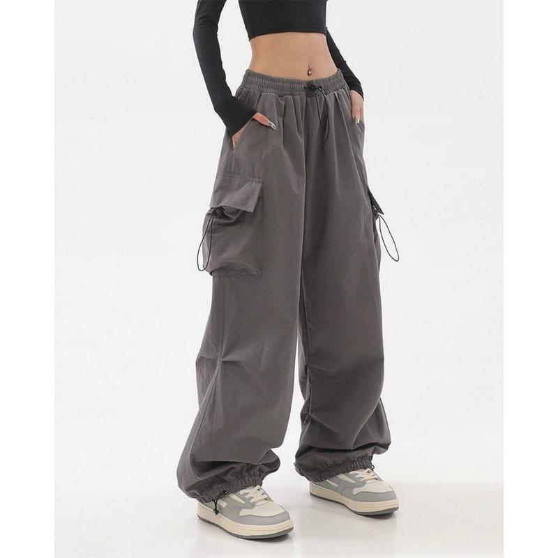 Elastische Taille Frühling Casual frauen Cargo Hosen Mode Streetwear Harem Jogger Knöchel Länge Oversize Lose Hosen Für Mädchen M grau von Joom DACH