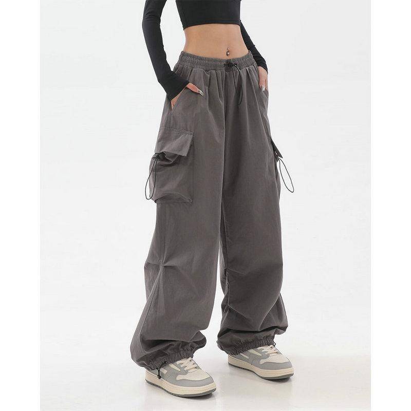 Elastische Taille Frühling Casual frauen Cargo Hosen Mode Streetwear Harem Jogger Knöchel Länge Oversize Lose Hosen Für Mädchen M grau von Joom DACH