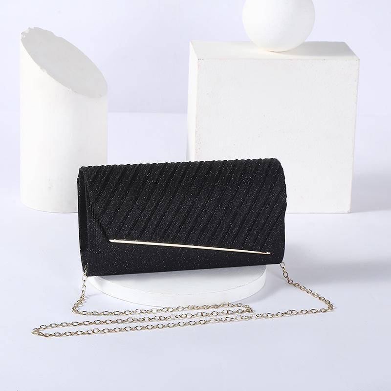 Elegante Damen Glitzer Crossbody Clutch Tasche - Europäischer & Amerikanischer Stil schwarz von Joom DACH
