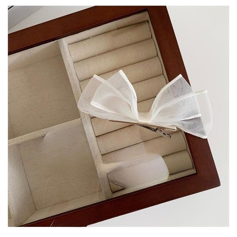 Elegante Große Schleifen Spitze Blume Haarnadeln Stoff Elastische Schleife Haarbänder Frauen Haaraccessoires Mode Haarspange weiß von Joom DACH