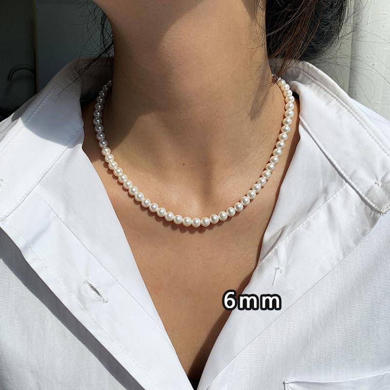 Elegante Halskette mit Süßwasserperlen und Perlen für Damen von Joom DACH