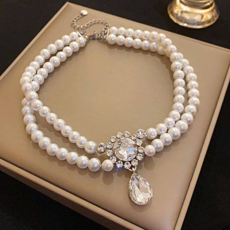 Elegante Halskette mit Süßwasserperlen und Perlen für Damen von Joom DACH