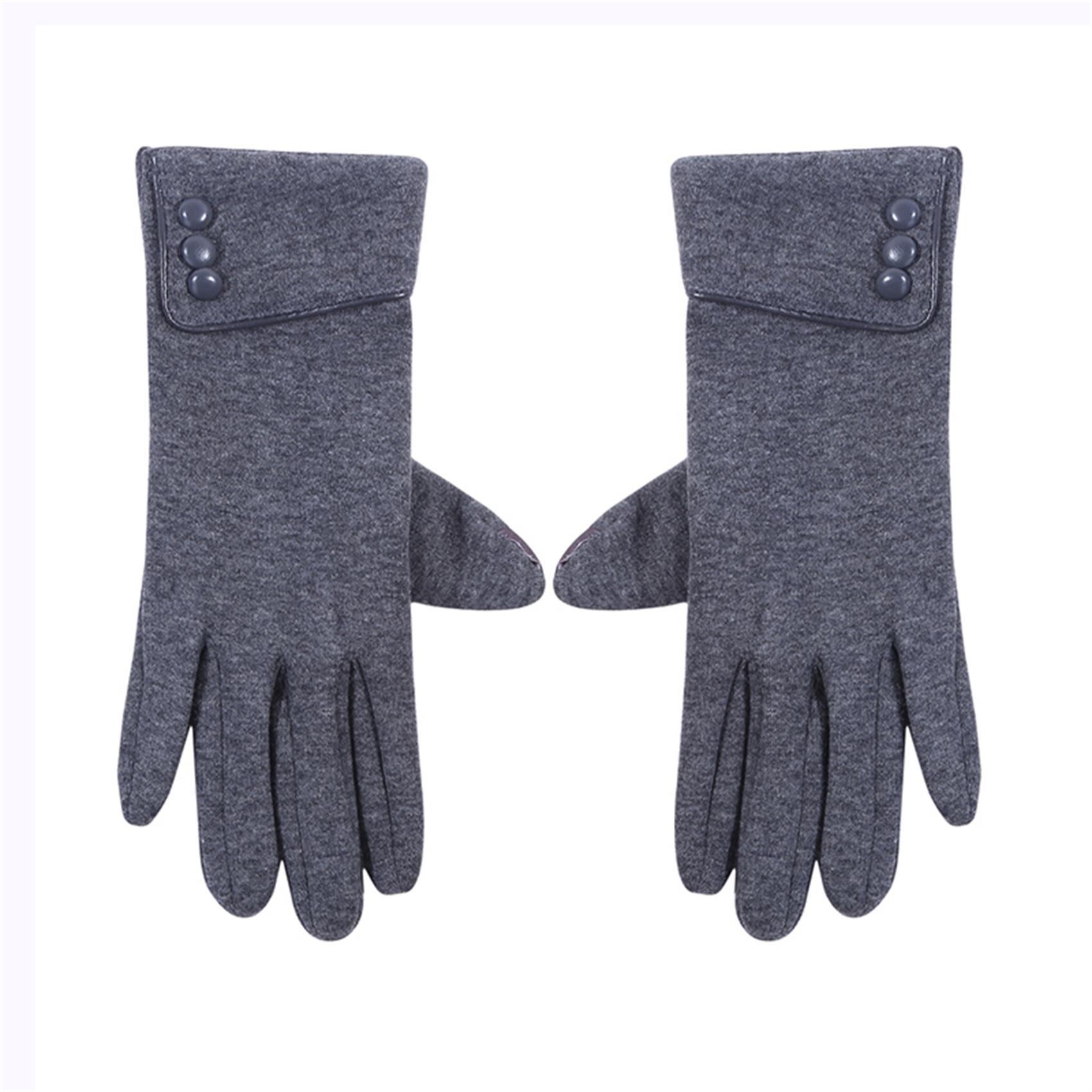 Elegante Plüsch-Frauen-Handschuhe, Herbst und Winter, für Fitness, Frauen, Telefon-Touchscreen-Handschuhe grau von Joom DACH