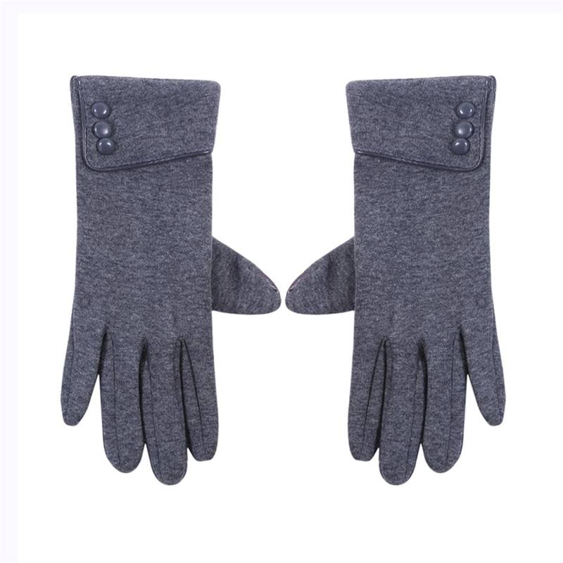 Elegante Plüsch-Frauen-Handschuhe, Herbst und Winter, für Fitness, Frauen, Telefon-Touchscreen-Handschuhe grau von Joom DACH