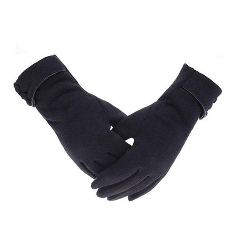 Elegante Plüsch-Frauen-Handschuhe, Herbst und Winter, für Fitness, Frauen, Telefon-Touchscreen-Handschuhe schwarz von Joom DACH