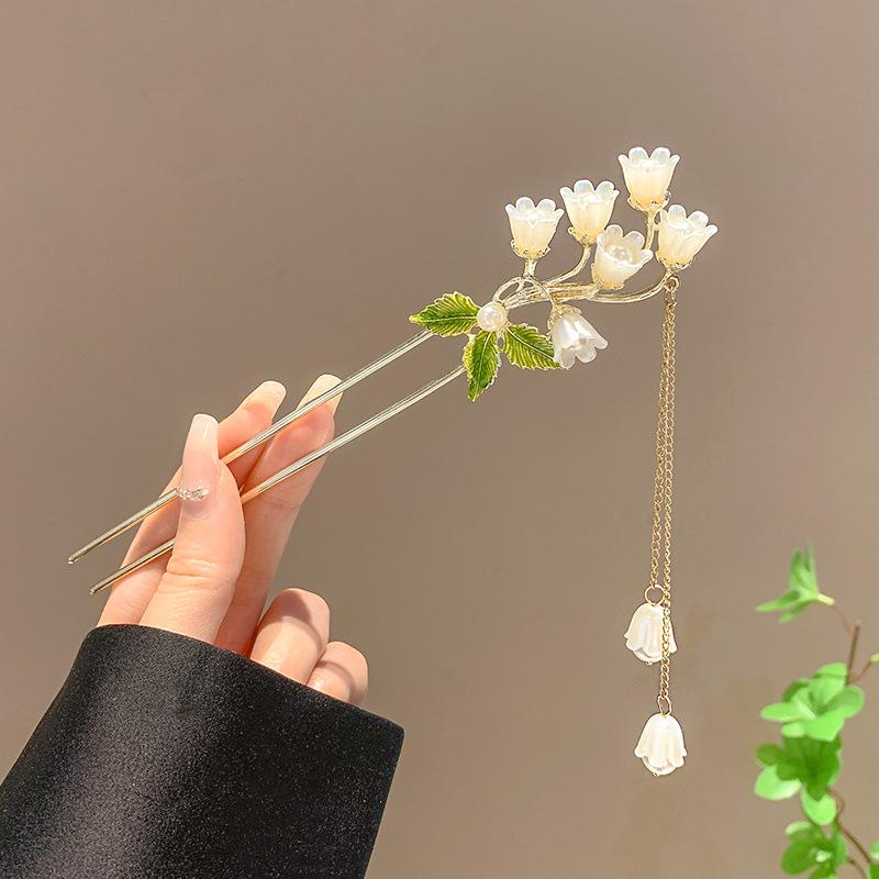 Elegante Retro Quasten Haarnadel für Hanfu Hochsteckfrisur - Damen Metall Haarspange im chinesischen Stil von Joom DACH