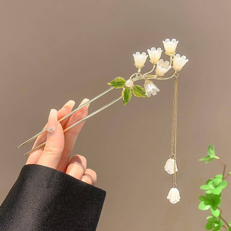 Elegante Retro Quasten Haarnadel für Hanfu Hochsteckfrisur - Damen Metall Haarspange im chinesischen Stil von Joom DACH