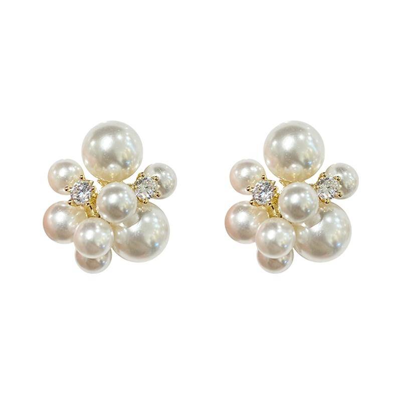 Elegante Simulation Perle Stud Ohrringe Für Frau Mode Schmuck Party Mädchen der Dame Temperament Ohrringe Zubehör XYZ von Joom DACH