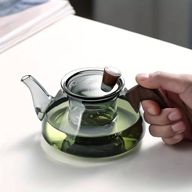 Elegante und vielseitige Teekanne aus Glas mit integriertem Filter – Ideal für jeden Teeliebhaber, perfekt für den Einsatz zu Hause und im Büro. Teapot von Joom DACH