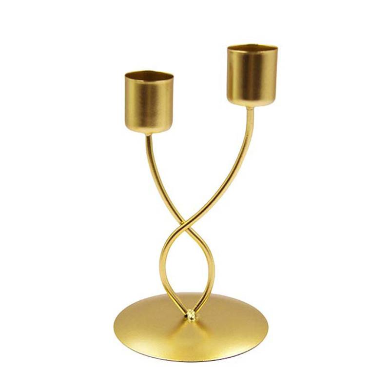 Eleganter Metall-Kerzenhalter Nordische Stile Dekorativer Eisen Kegelförmiger Kerzenständer Leuchter für Heimtisch Mittelstücke G von Joom DACH