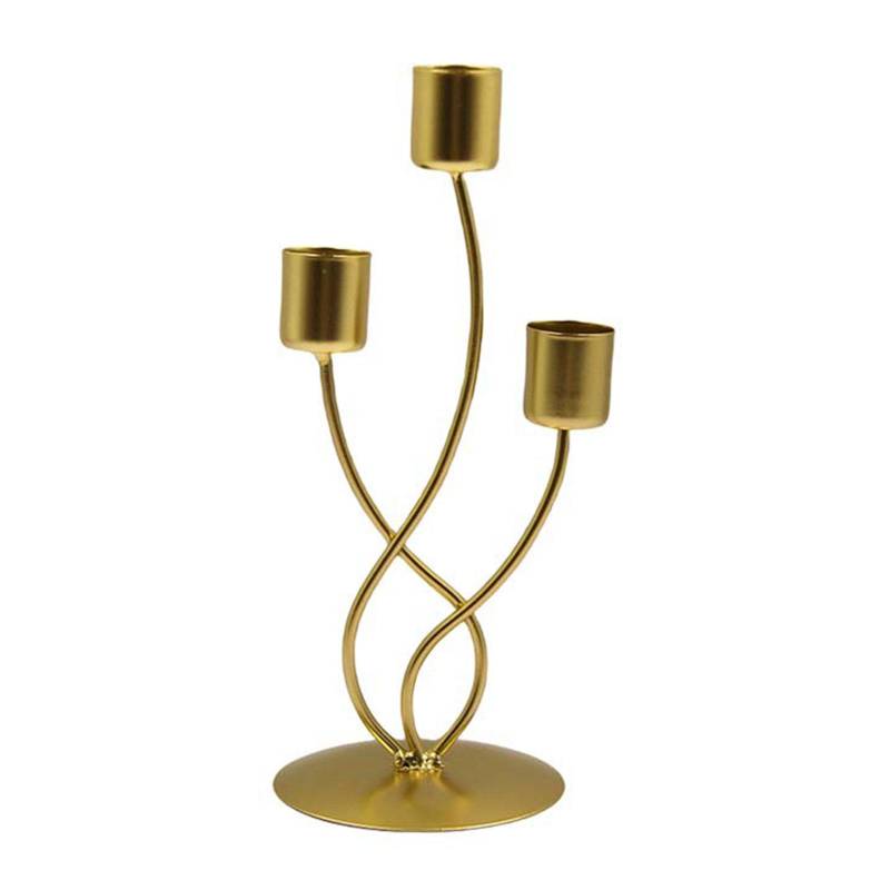 Eleganter Metall-Kerzenhalter Nordische Stile Dekorativer Eisen Kegelförmiger Kerzenständer Leuchter für Heimtisch Mittelstücke J von Joom DACH