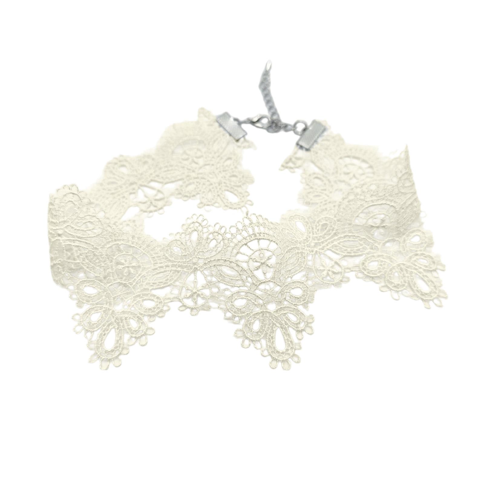 Eleganter Spitzen Kurzchoker Halsband Stilvolle Halskette Weich Bequem Robust Lässige Halsbekleidung für Stilvolle Damen Frauen beige von Joom DACH