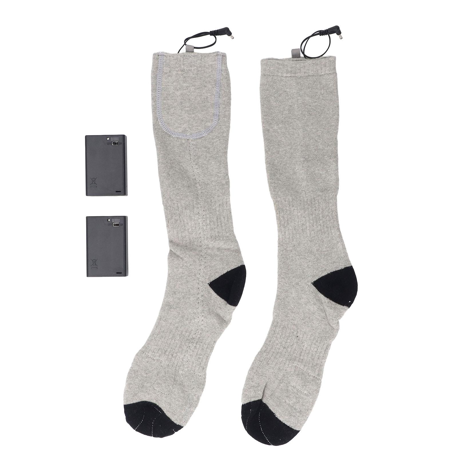 Elektrisch beheizte Socken Herren Damen Wiederaufladbar 2-seitige Heizung Waschbar Tragbar zum Skifahren Wandern graue von Joom DACH