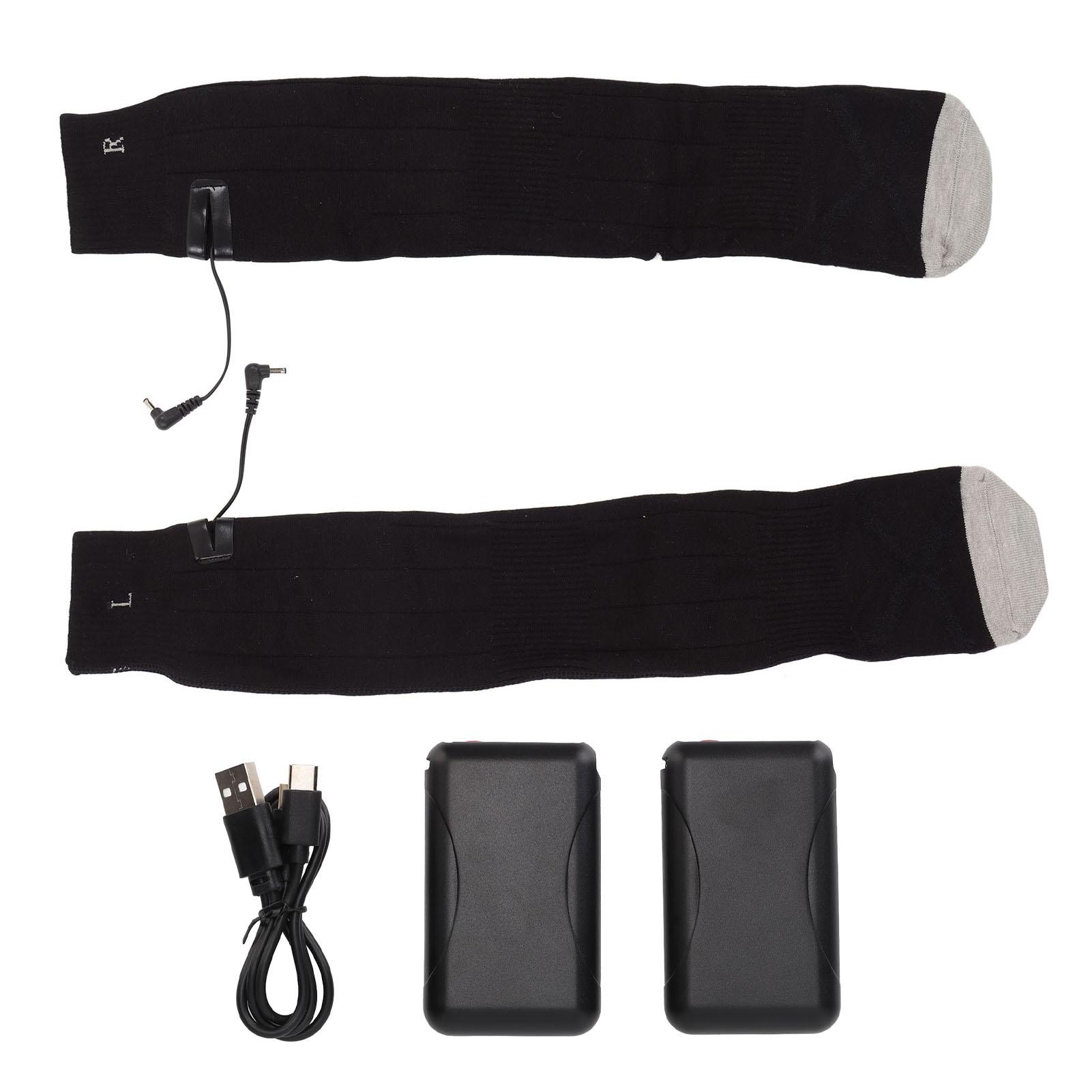 Elektrisch beheizte Socken Reine Baumwolle 3 Modi Einstellung USB Wiederaufladbar Herren Damen Akku Socken für von Joom DACH