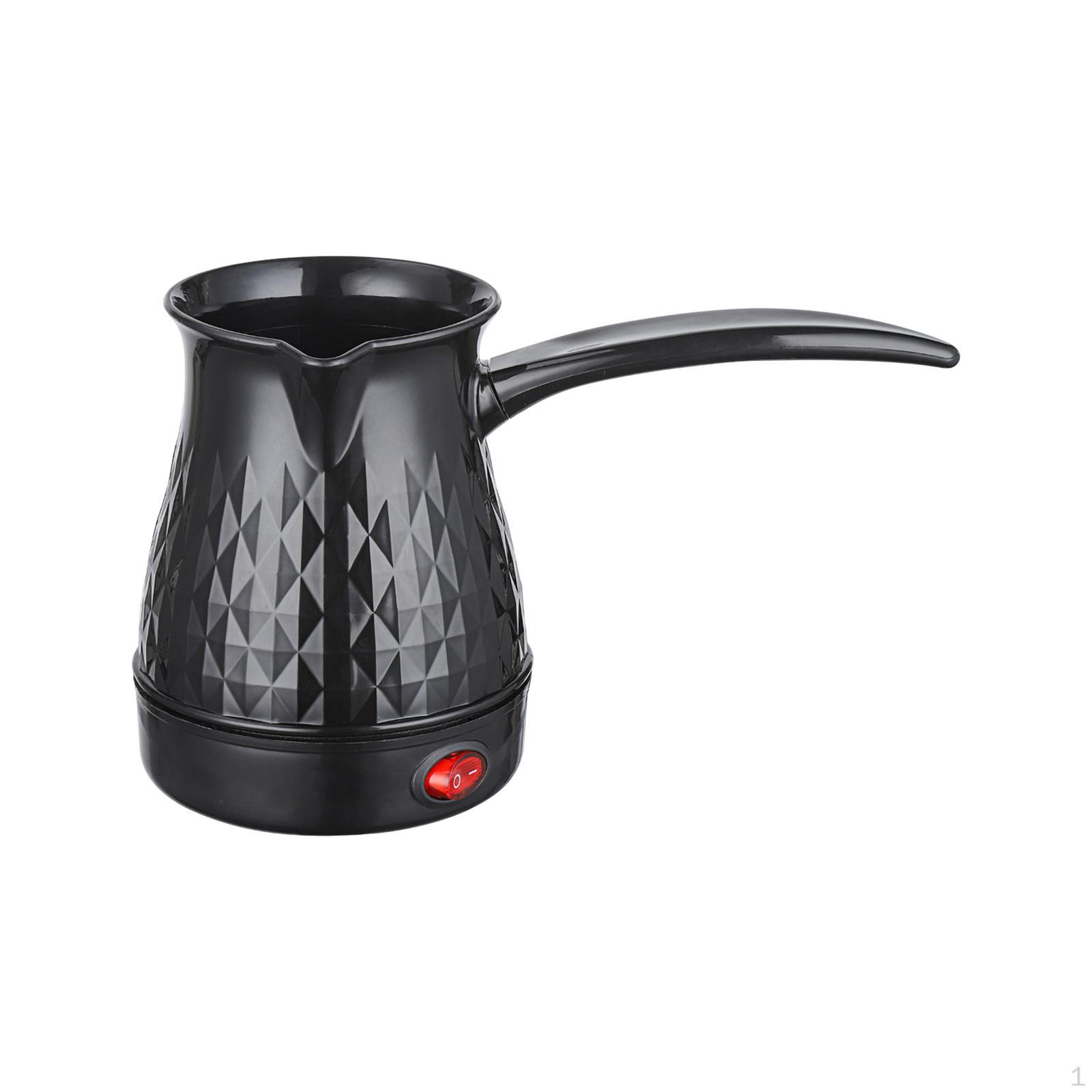 Elektrische türkische Kaffeekanne, Wasserkocher mit Griff, 500 ml, leichte Kaffeemaschine schwarz von Joom DACH