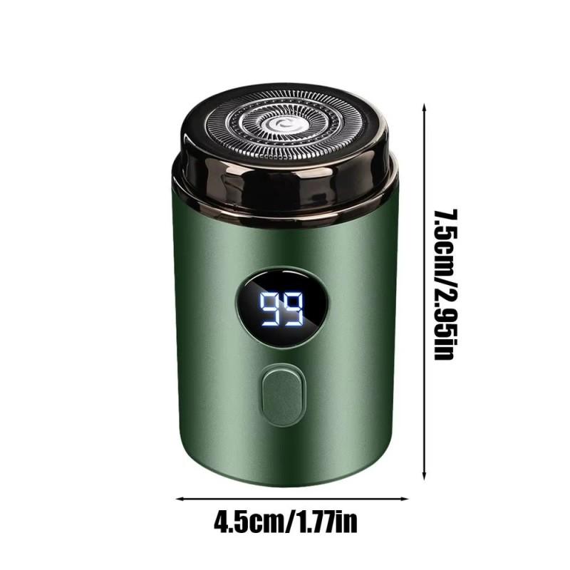 Elektrischer Mini-Rasierer, wiederaufladbar, Ganzkörperwäsche, Reise-/Auto-tragbarer Rasierer für Herren, schmerzloser kabelloser Trimmer, Messer, Gesichts-/Bartrasierer grün von Joom DACH